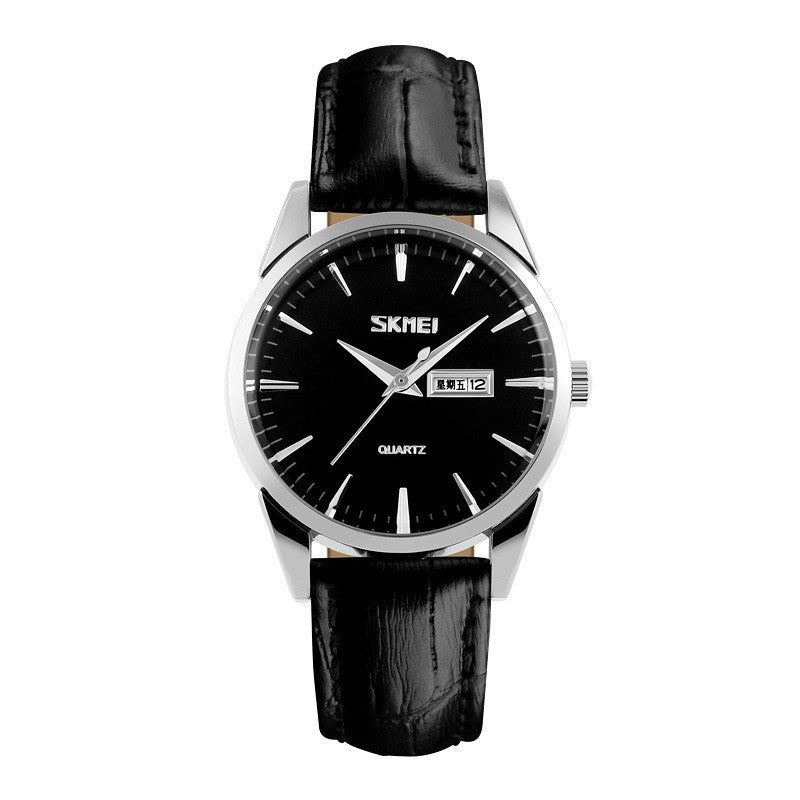 Elegante Armbanduhr mit Lederarmband