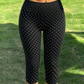 Gepunktete Yoga-Tights für Damen