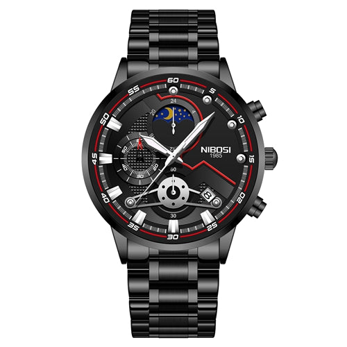 Herren-Quarzuhr mit Chronograph und Mondphase – Bild 16 | LuxeStyle