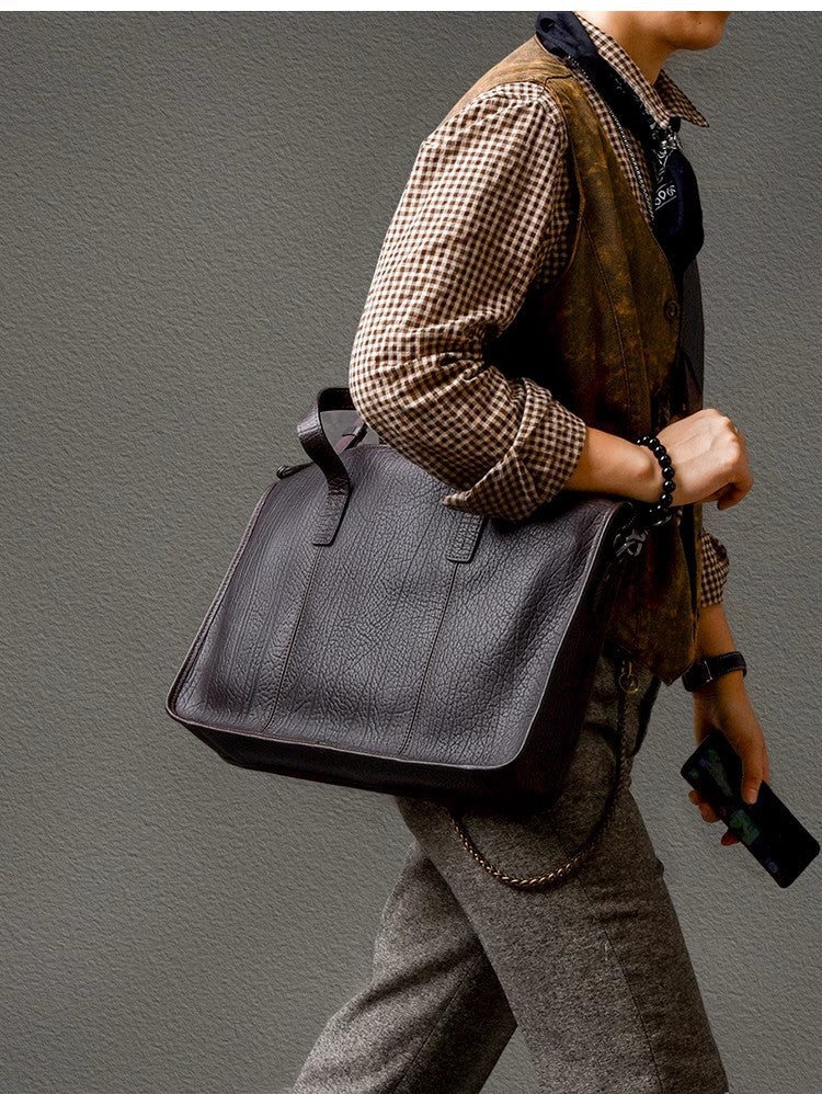 Schwarzes Leder-Taschen – Bild 5 | LuxeStyle