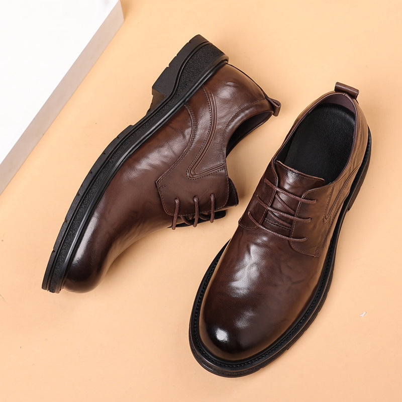Herren Leder Business-Schuhe mit Schnürung