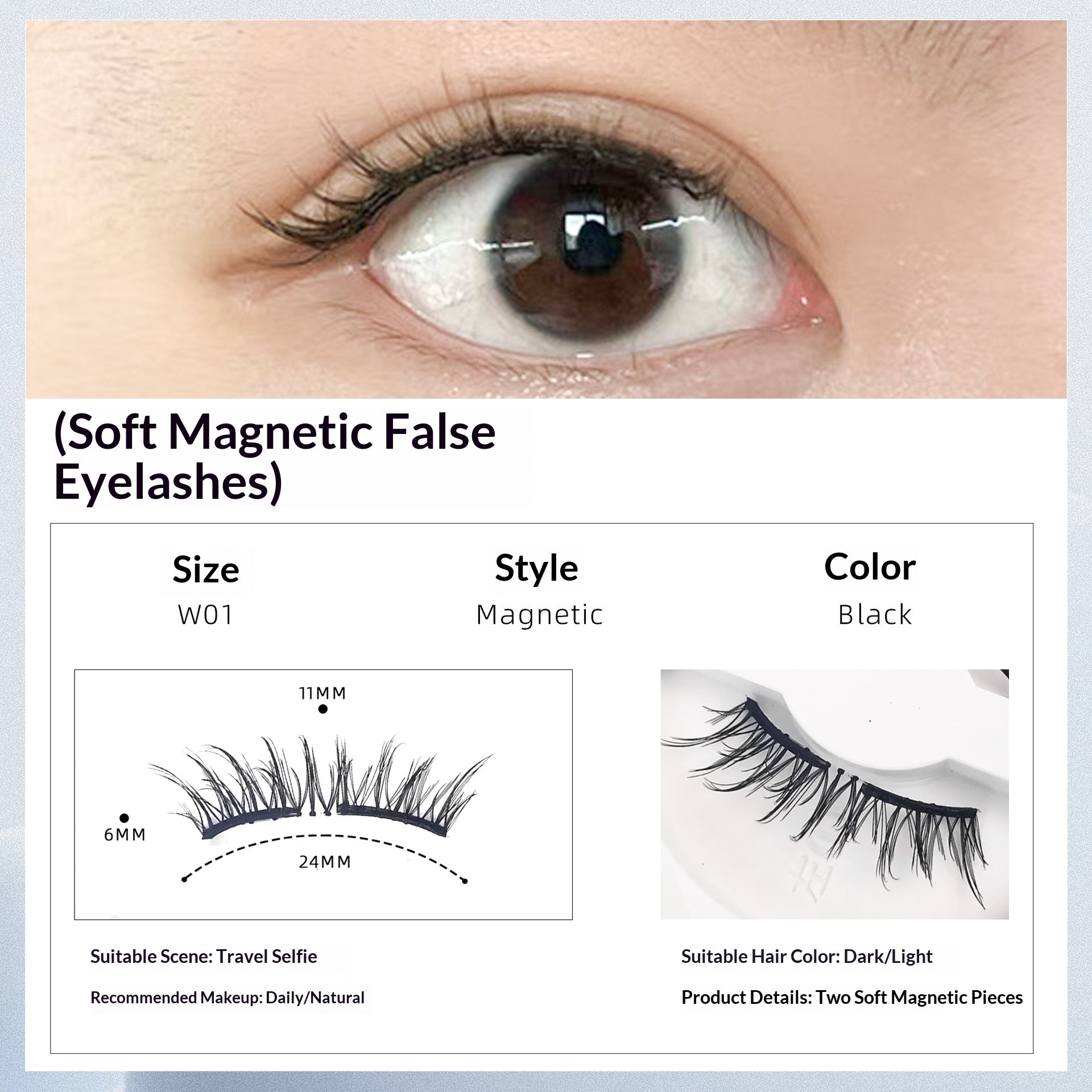 Weiche Magnet-Wimpern