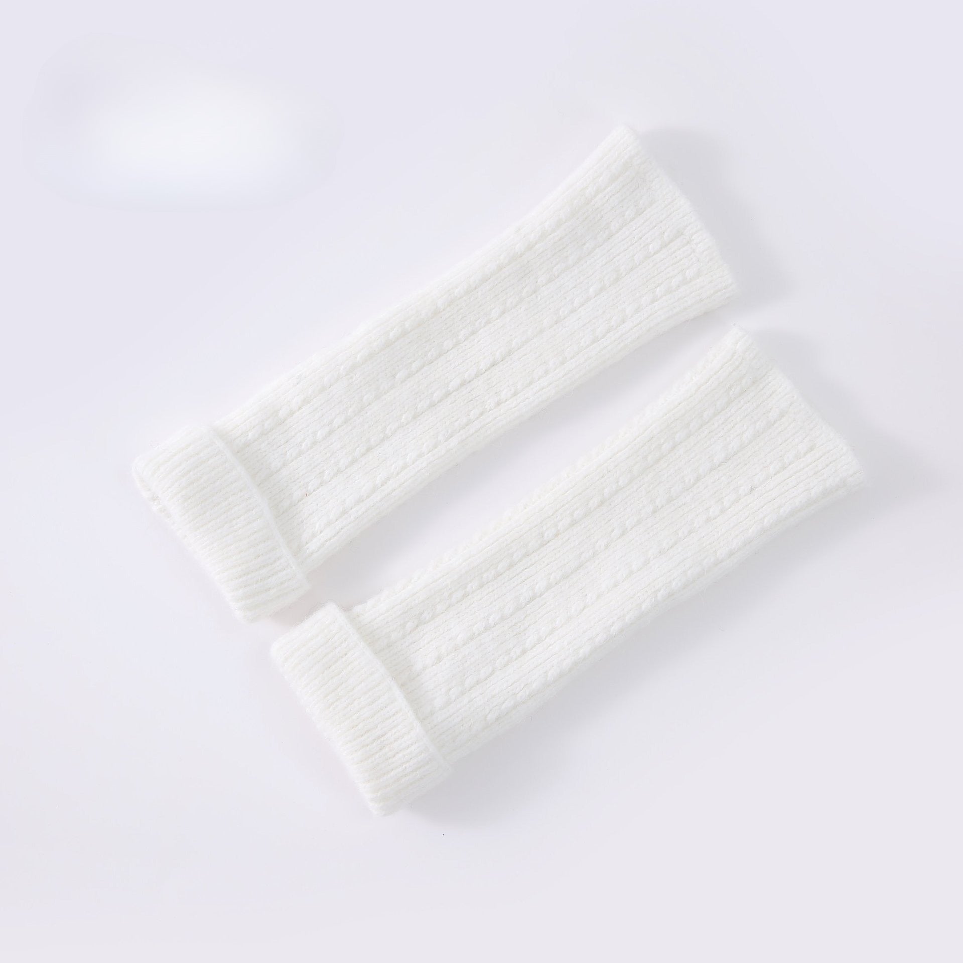 Wollmischung Fingerlose Strickhandschuhe