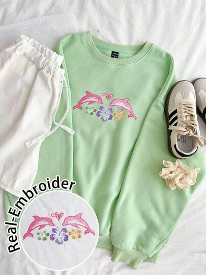 Damen Hoodie mit Herz-Print – Ansicht 6
