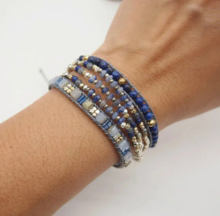 Geflochtenes Retro-Armband mit Onyx-Perlen – Bild 2 | LuxeStyle
