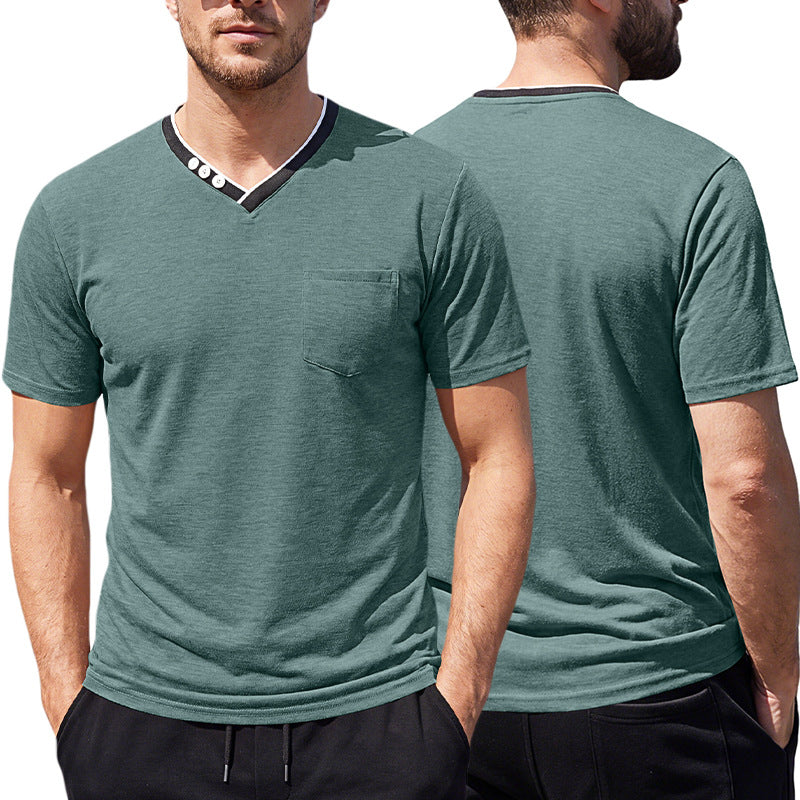 Herren T-Shirt mit V-Ausschnitt Kurzarm