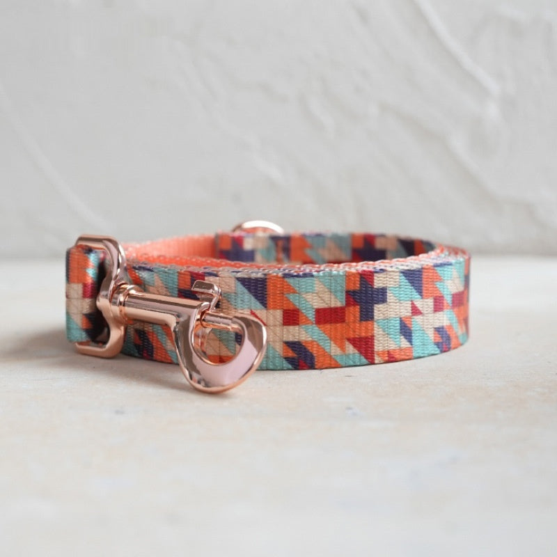 Nylon-Halsband und Leine Set – geometrisches Design – Bild 3 | LuxeStyle