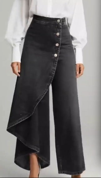 Einfarbige Denim Jeans