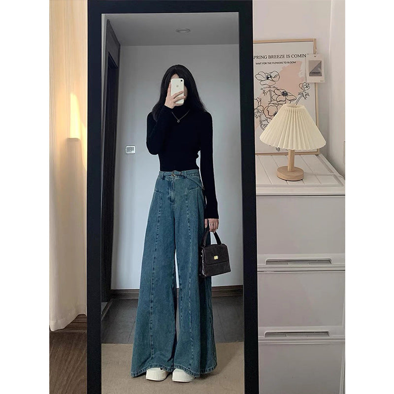 Weit geschnittene High-Waist Jeans