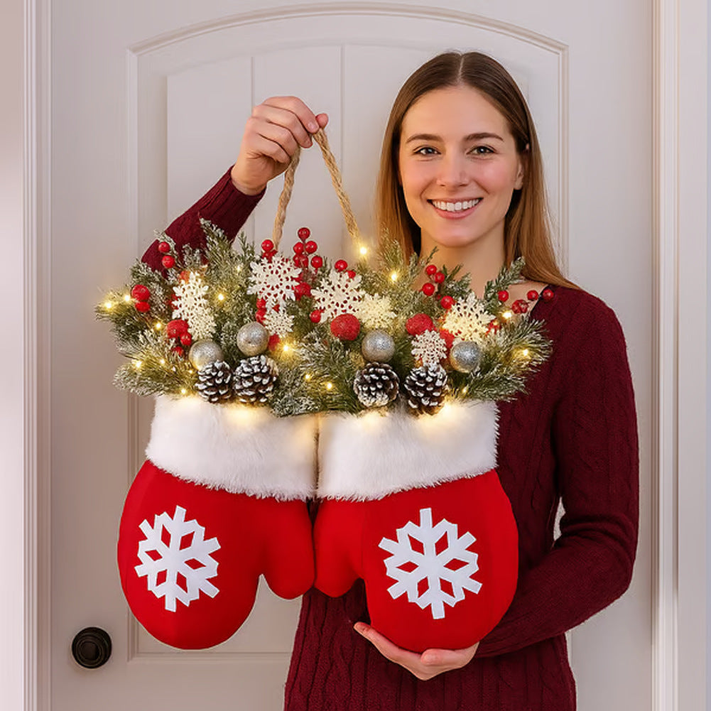 Weihnachtsgirlande Handschuh-Design mit Lichtern | LuxeStyle