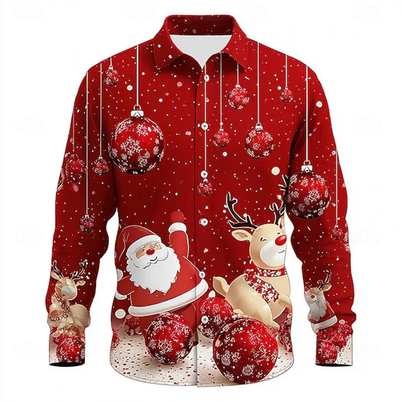 Herren Hemd mit Schneeflocken-Krawatten-Print – Bild 17 | LuxeStyle