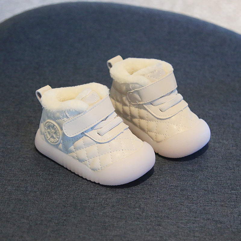 Warme Kinderstiefel mit Fleecefutter und nicht rutschenden weichen Soh