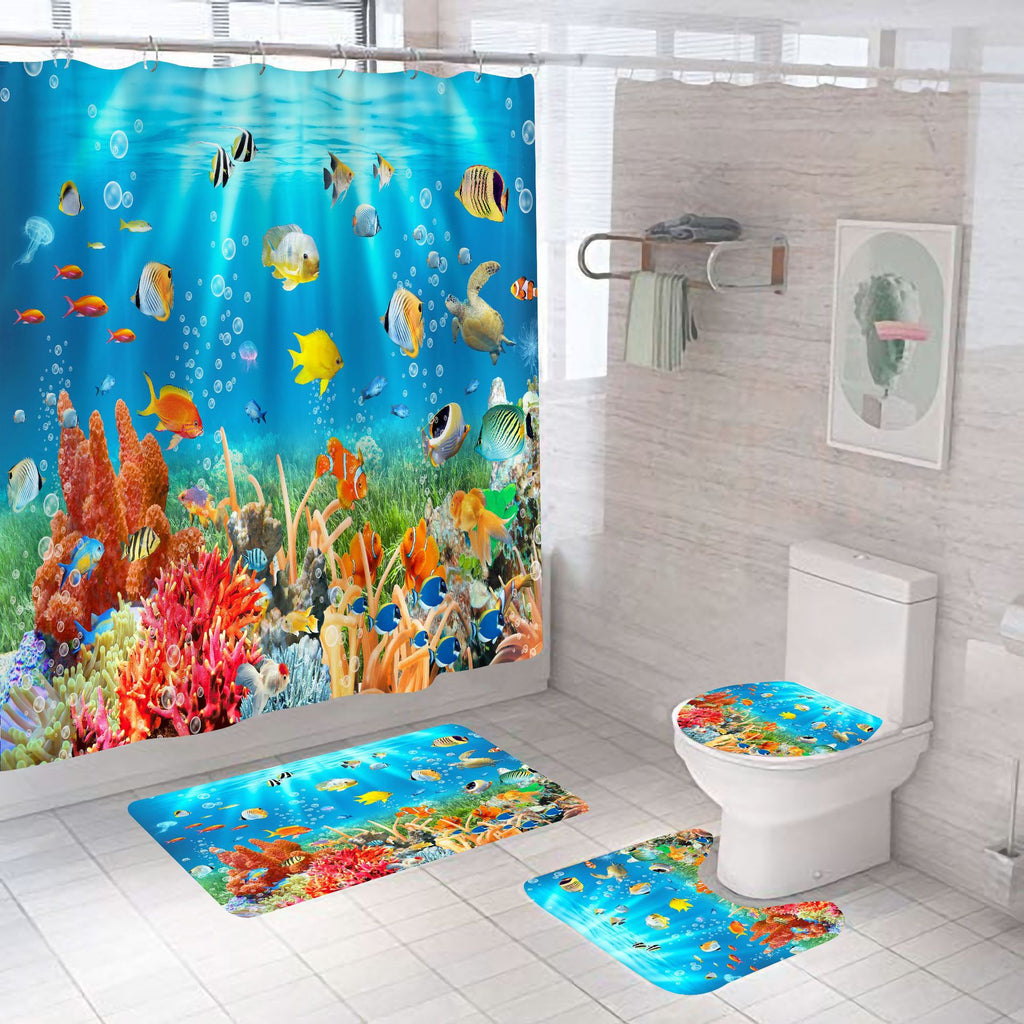Duschvorhang-Set Unterwasserwelt – Bild 3 | LuxeStyle