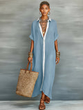 Lässiges Leinenkleid im Color-Blocking-Stil – Bild 7 | LuxeStyle