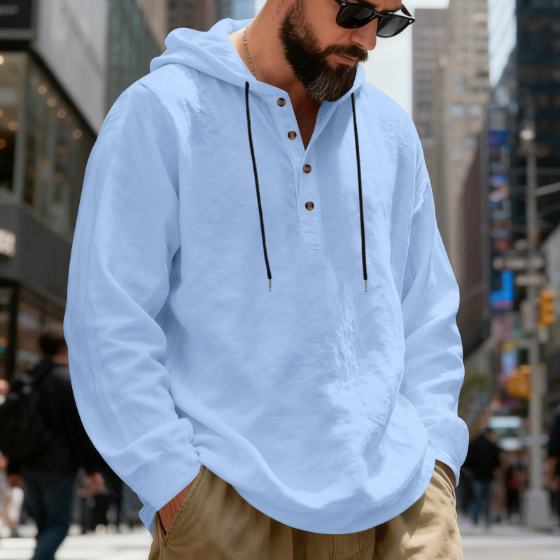 Leinen Hoodie für Herren – Bild 8 | LuxeStyle