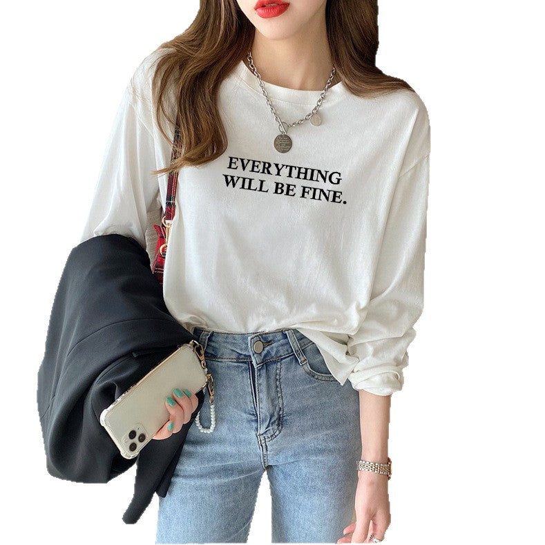 Langarmshirt aus Baumwolle mit 3D-Print