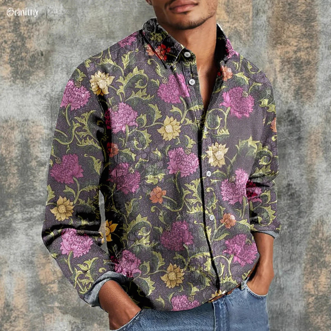 Herren Langarmhemd im Retro-Look – Bild 3 | LuxeStyle