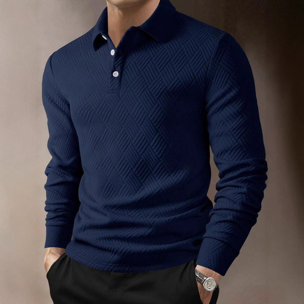 Vielseitiges Langarm Polo-Shirt für Herren – Bild 4 | LuxeStyle
