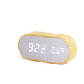 Geschenk-Uhr aus Bambus mit Wecker & Thermo – Bild 1 | LuxeStyle