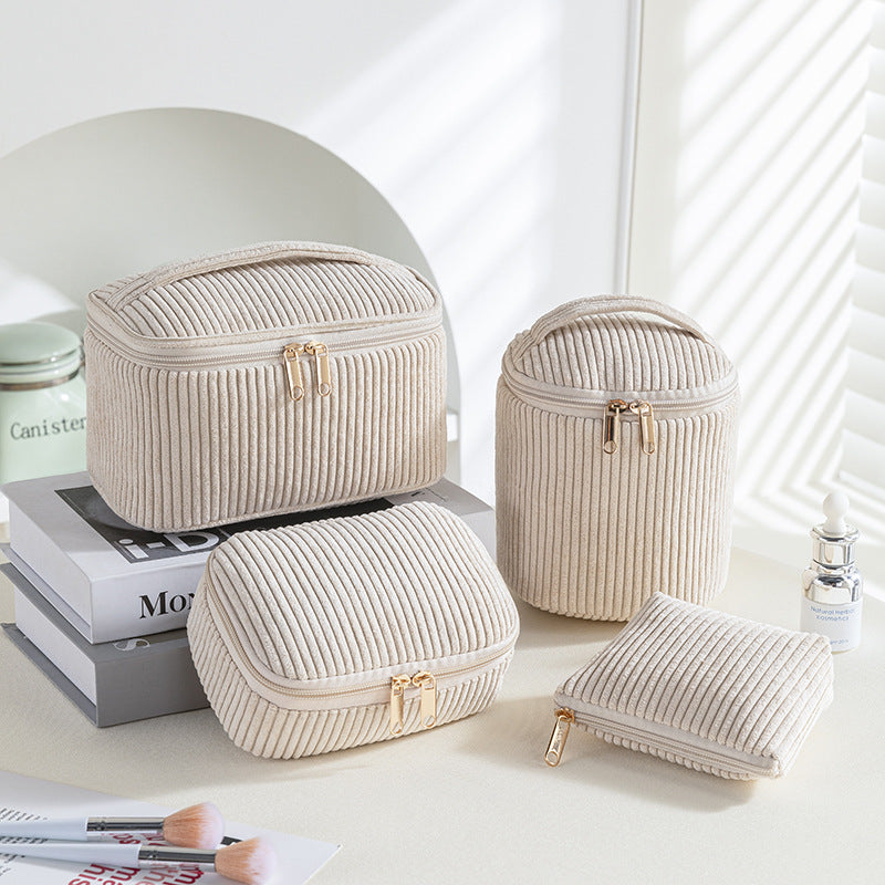 Flanell-Make-up-Taschen-Set, 4-teilig – Bild 2 | LuxeStyle