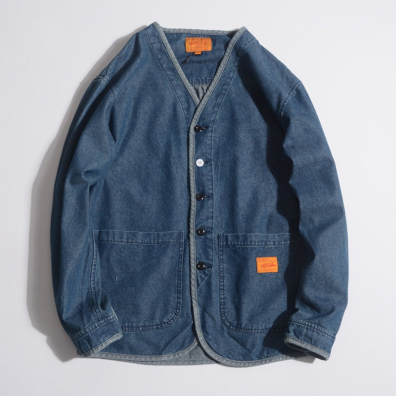 Blauer Cardigan-Jacket – Bild 6 | LuxeStyle