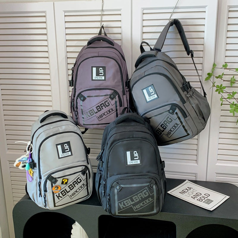 Grosses Nylon-Rucksack für Schule – Bild 5 | LuxeStyle