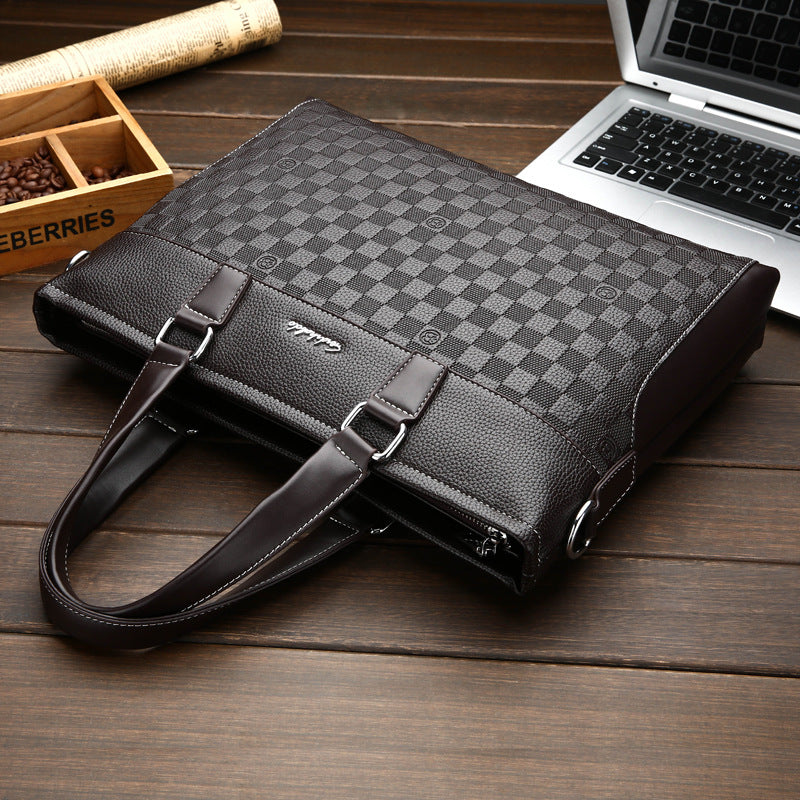 Business Handtasche für Herren im Streifen-Design – Bild 4 | LuxeStyle