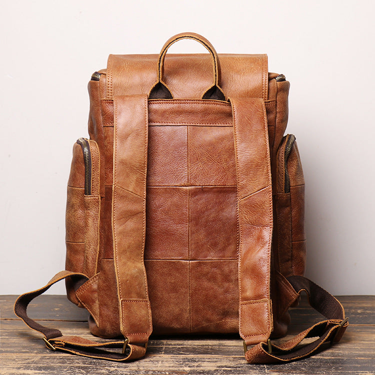 Retro-Rucksack aus Echtleder