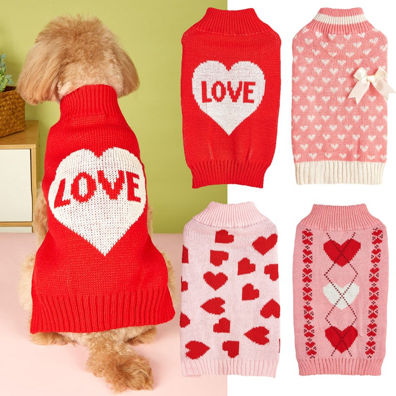 Hunde-Sweater mit Herz- und Schleifendesign – Bild 5 | LuxeStyle