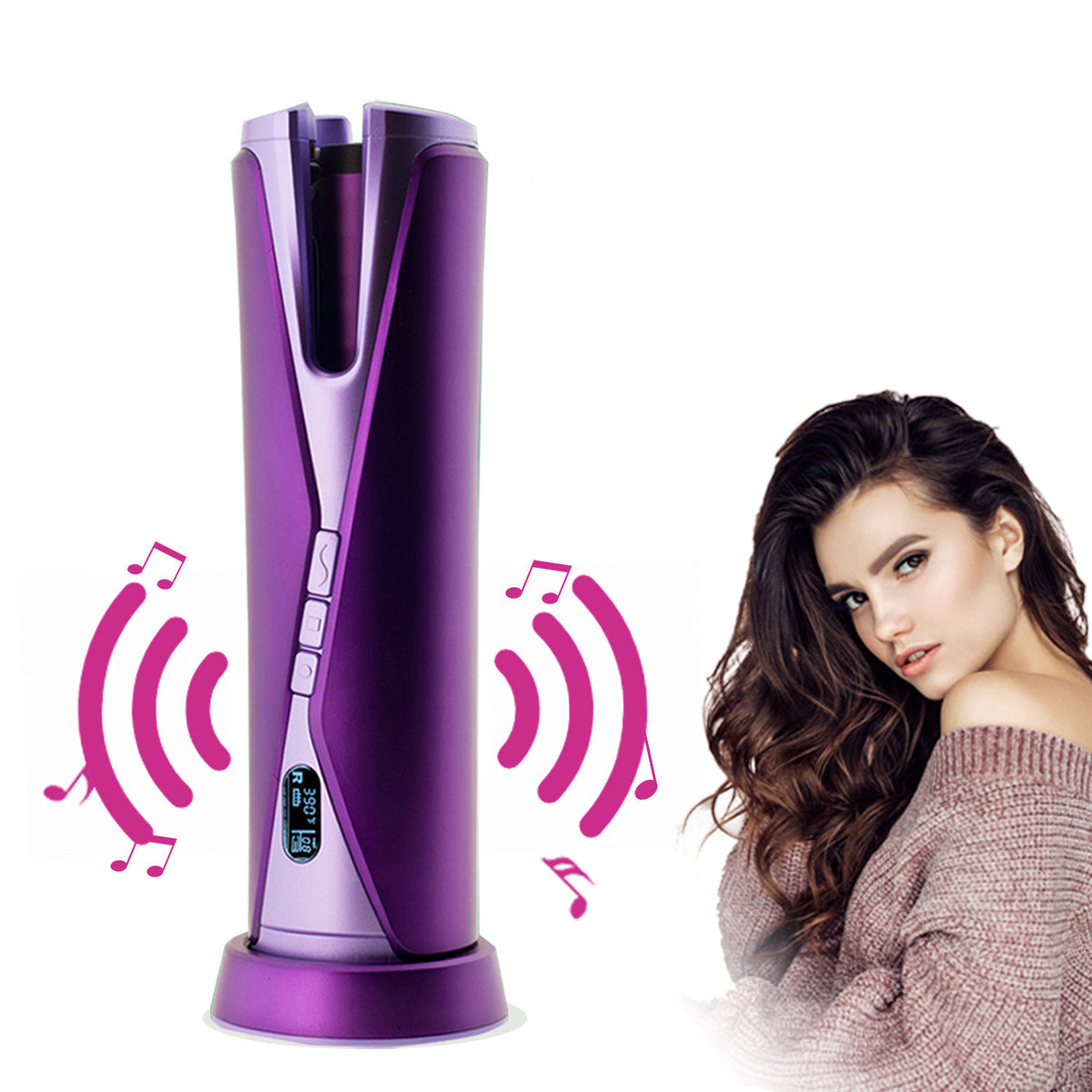 Kabelloser Mini Lockenstab mit Musikfunktion – Bild 2 | LuxeStyle