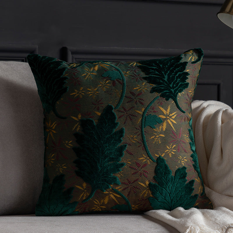 Jacquard Kissenbezug mit Blumenmuster