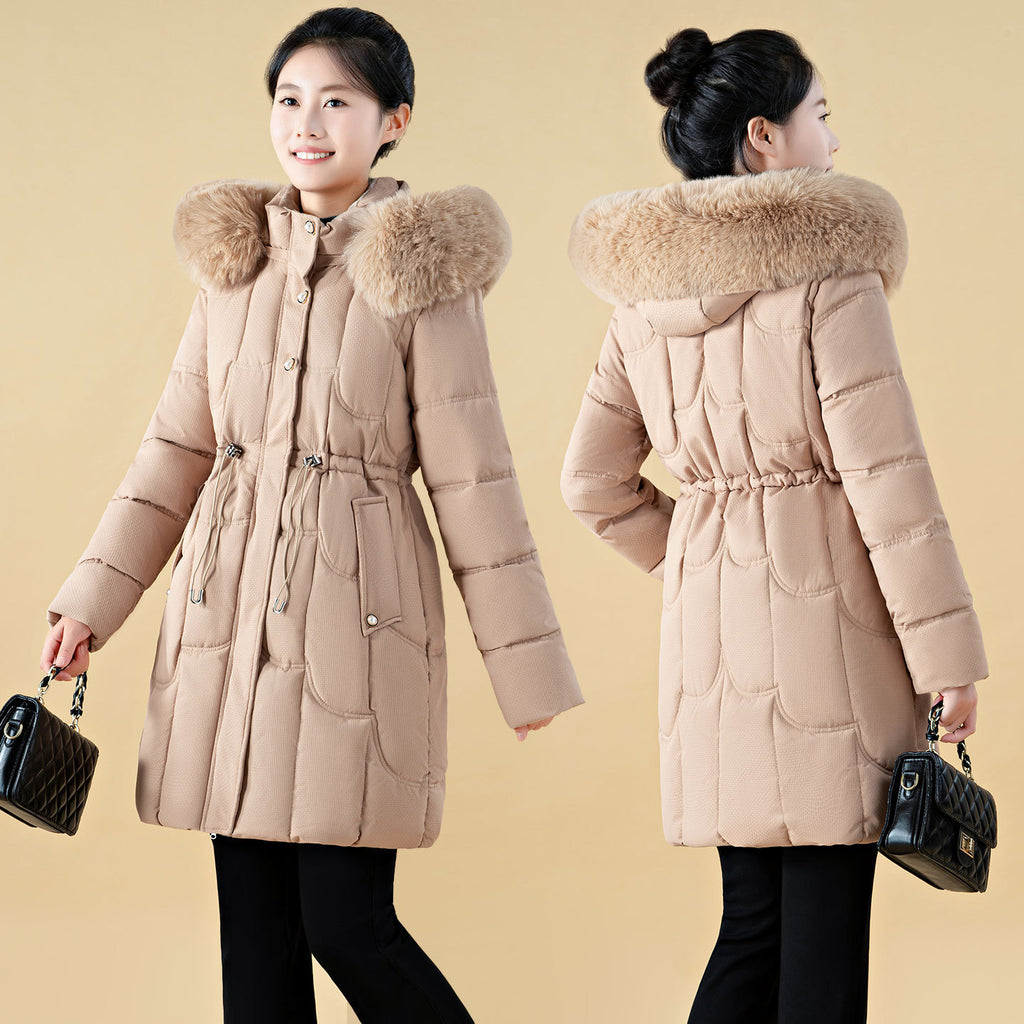 Damen-Daunenjacke mit geometrischem Muster – Bild 3 | LuxeStyle