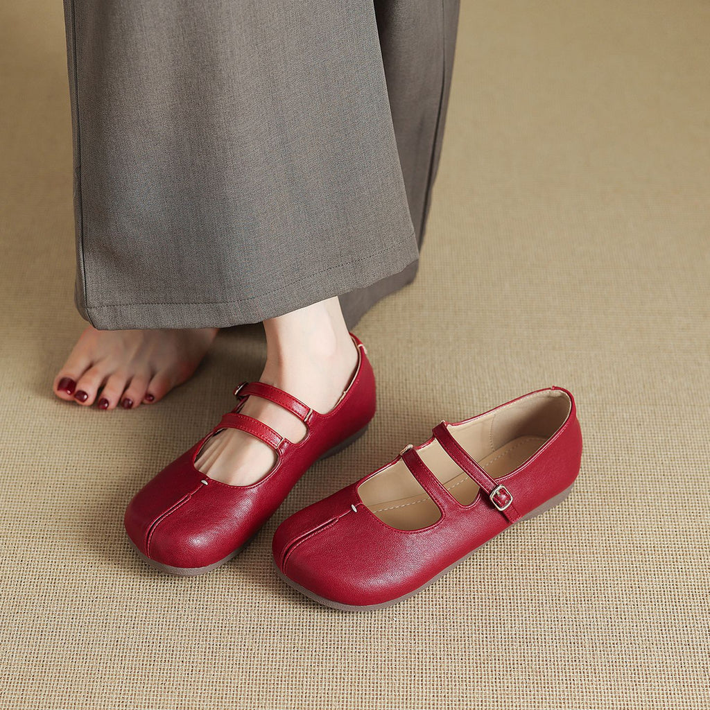 Mary Jane Halbschuhe mit Riemen