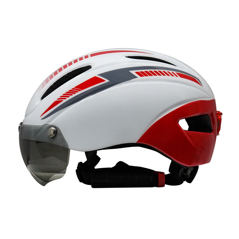 Fahrradhelm mit Schutzbrille und Licht – Bild 3 | LuxeStyle