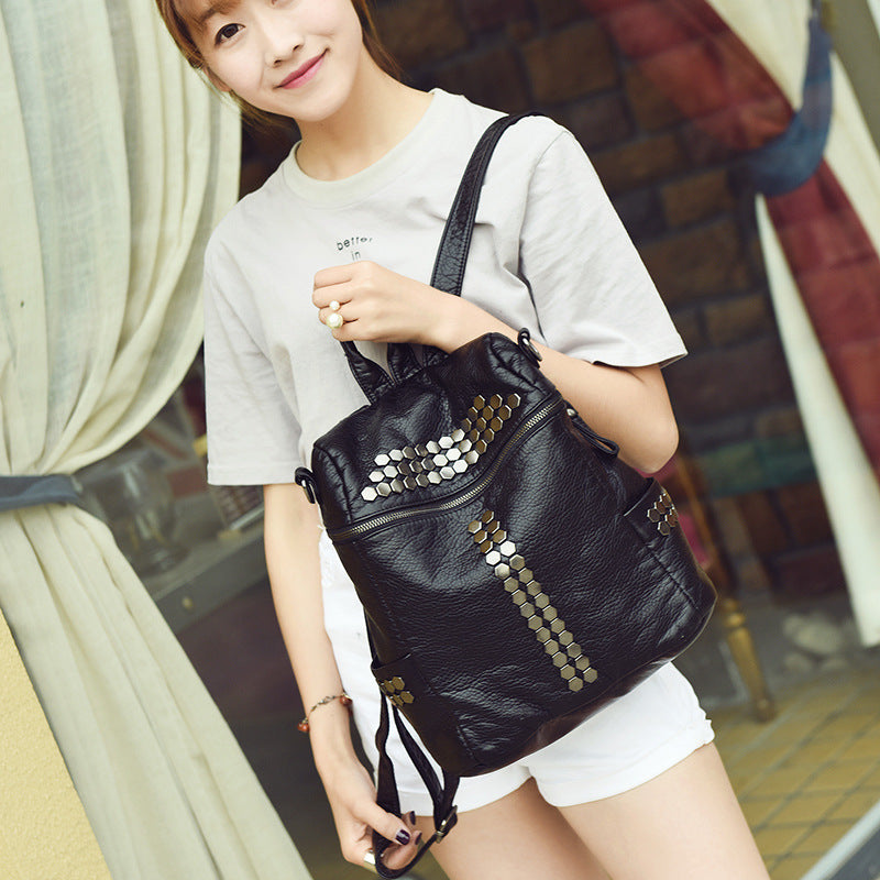 Schultertasche aus gewaschenem Leder – Bild 3 | LuxeStyle