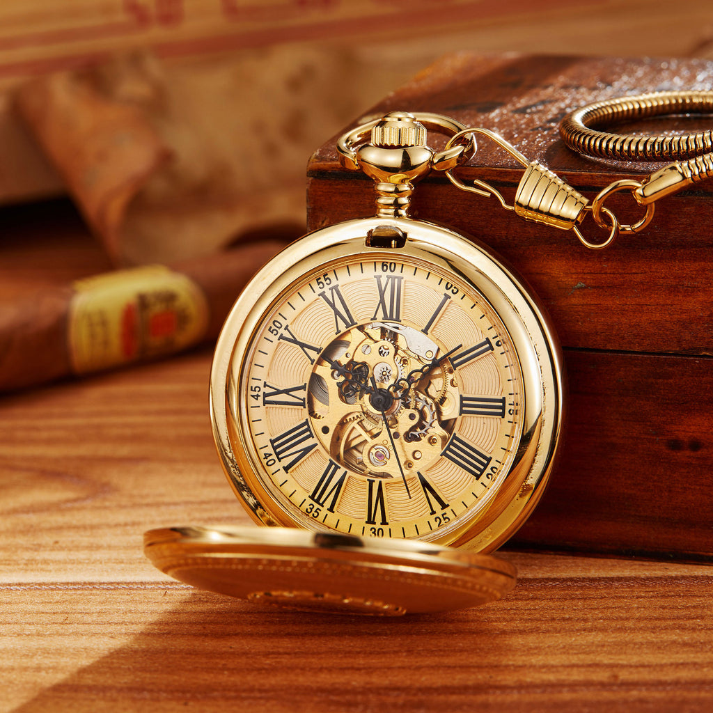 Mechanische Taschenuhr mit Klappdeckel