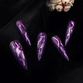 Devil's Claws Press On Nails, Violett Glitzer – Ansicht 5