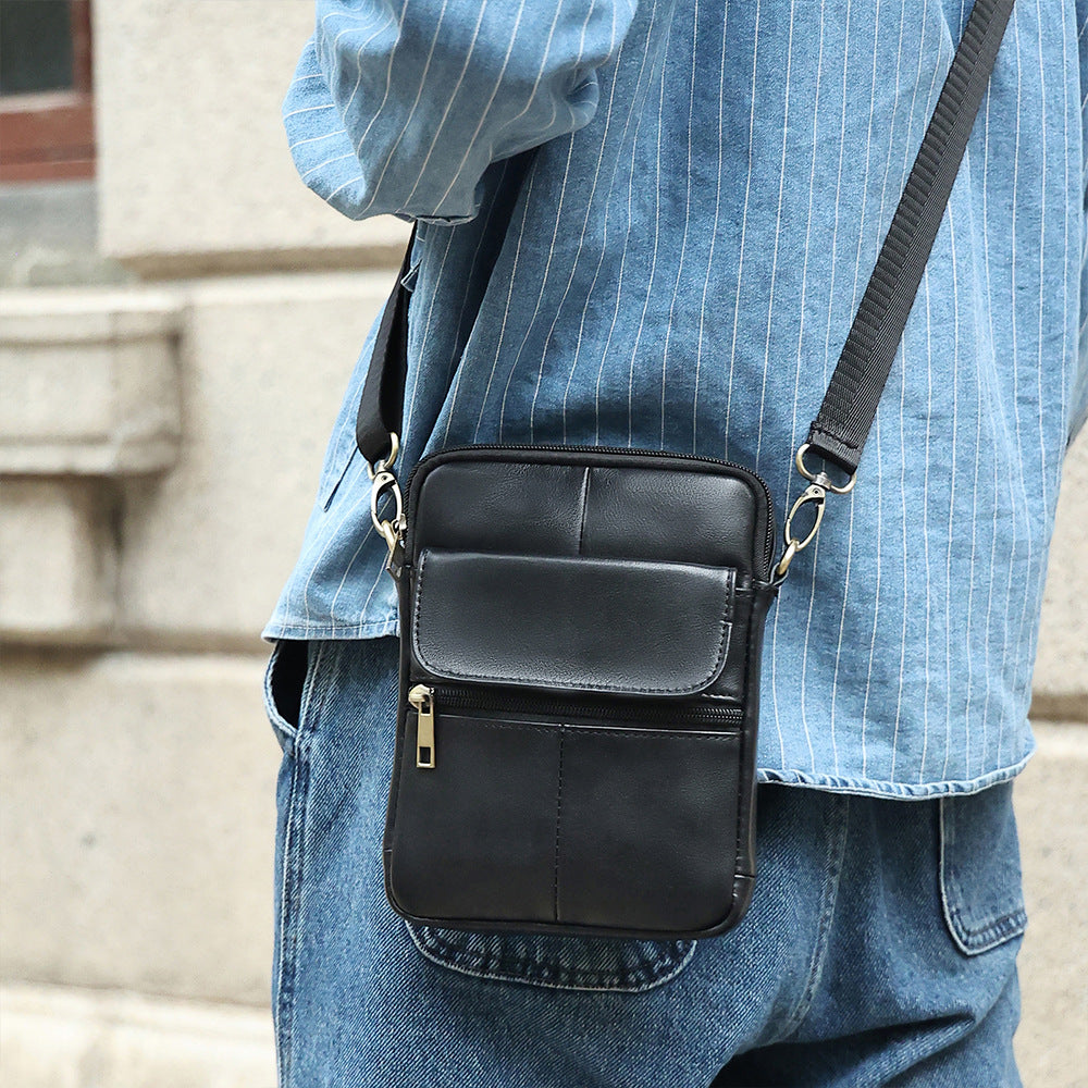 Crossbody-Tasche aus echtem Leder – 6710 Braun – Bild 3 | LuxeStyle