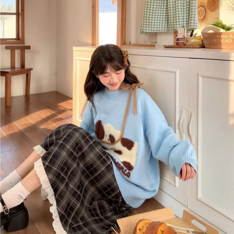 Langarm-Pullover mit Bindedetail – Ansicht 7