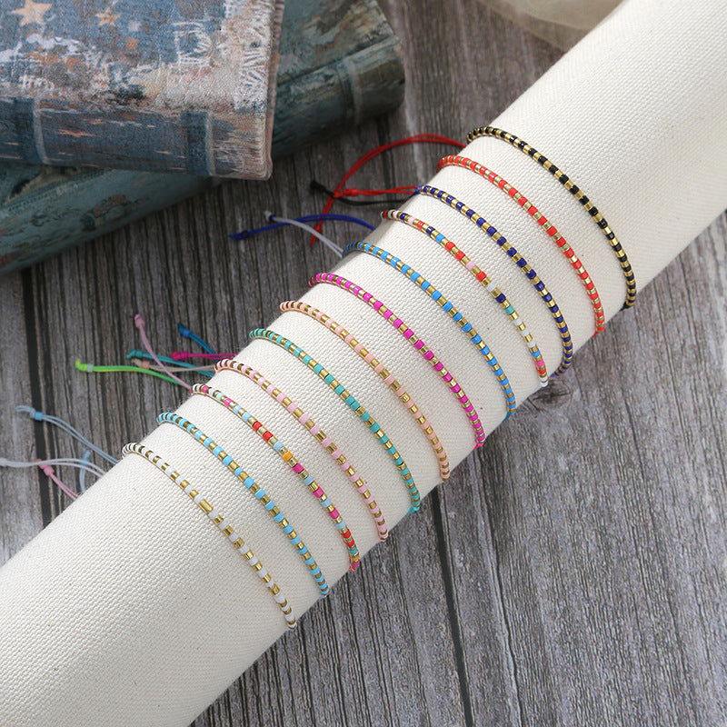 Handgewobenes Reisperlen-Armband (12er-Set)