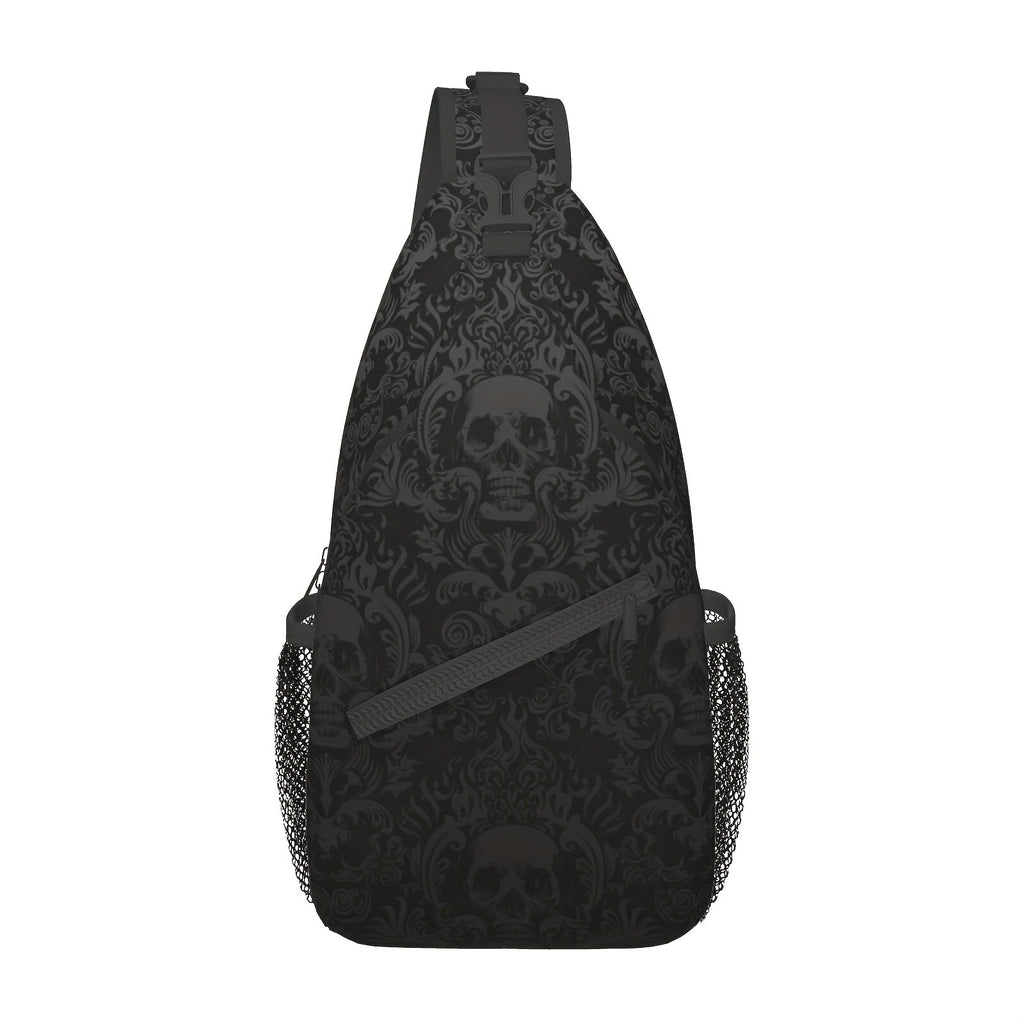 Herren Crossbody Bag mit Totenkopf-Muster