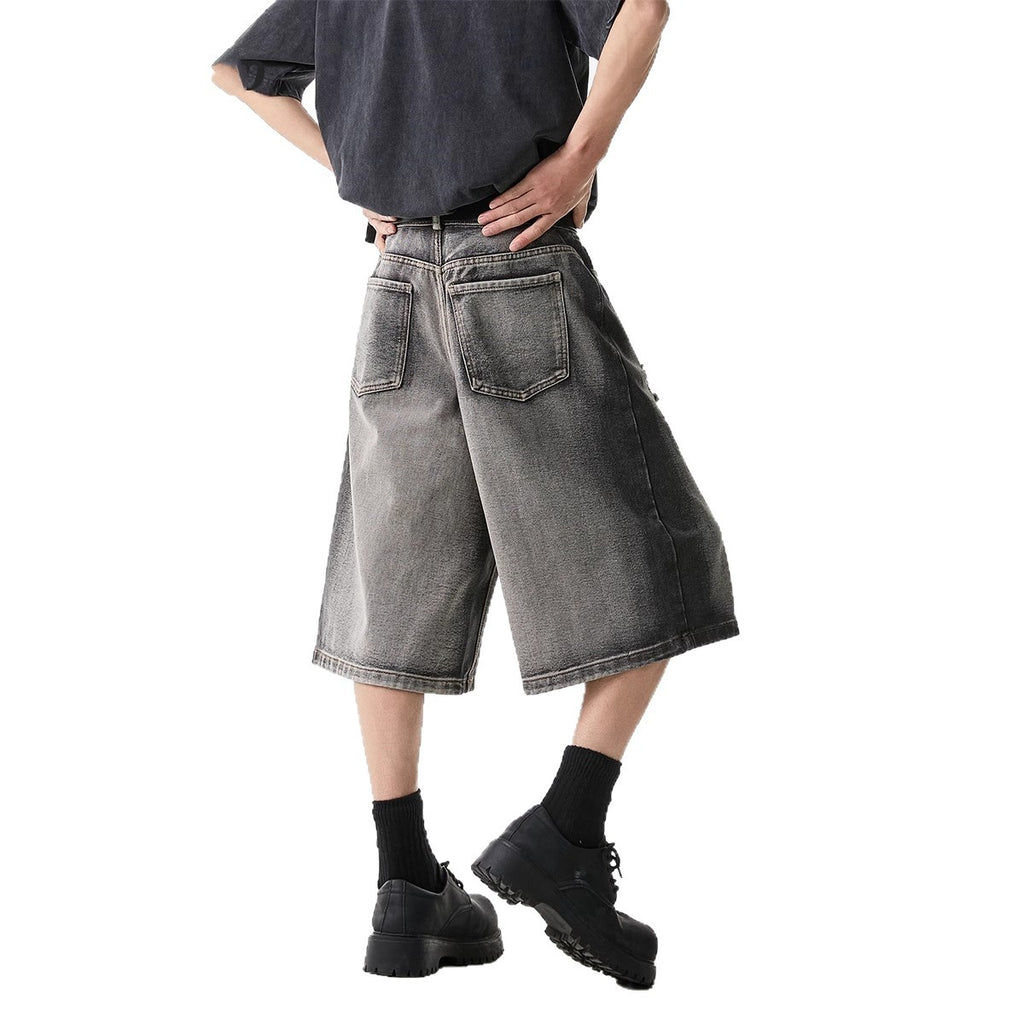 High Street Water Washed Denim Shorts
