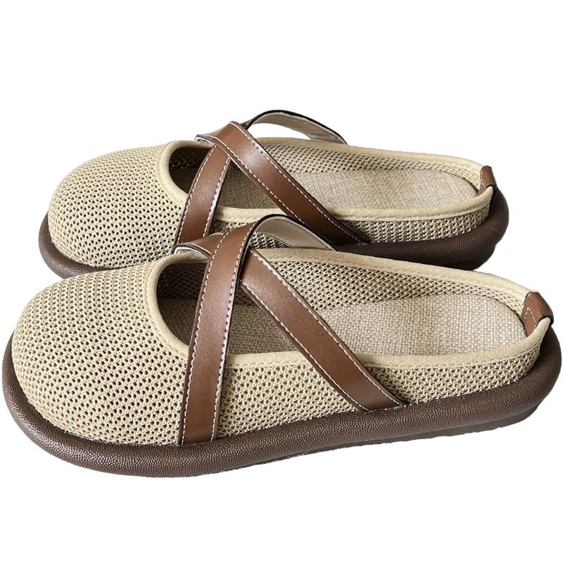 Damen-Sandalen mit Riemchen und Lochmuster