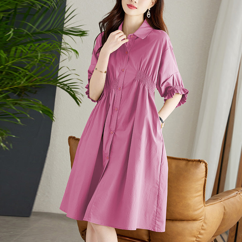 Asymmetrisches Midi-Kleid