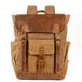 Canvas Rucksack mit Crazy Horse Leder | LuxeStyle