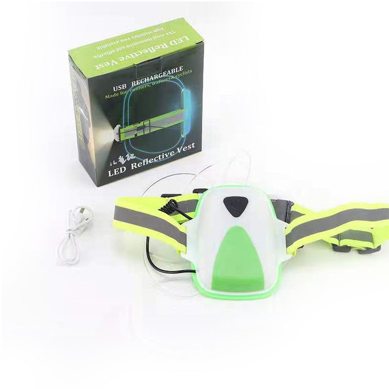 Reflektierende LED-Weste mit USB-Ladegerät
