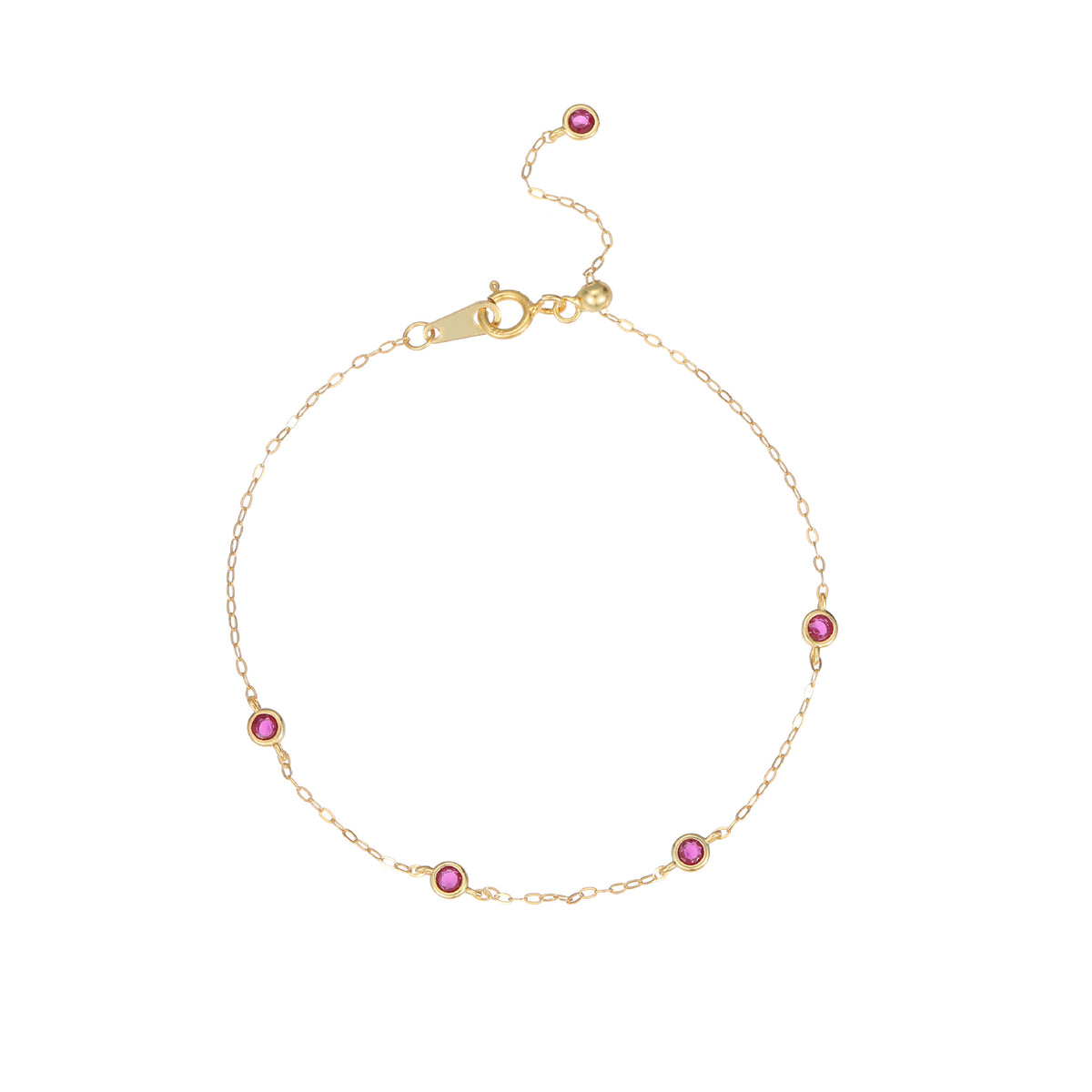 S925 Sterling Silber Armband mit Mini-Rubin – Bild 6 | LuxeStyle
