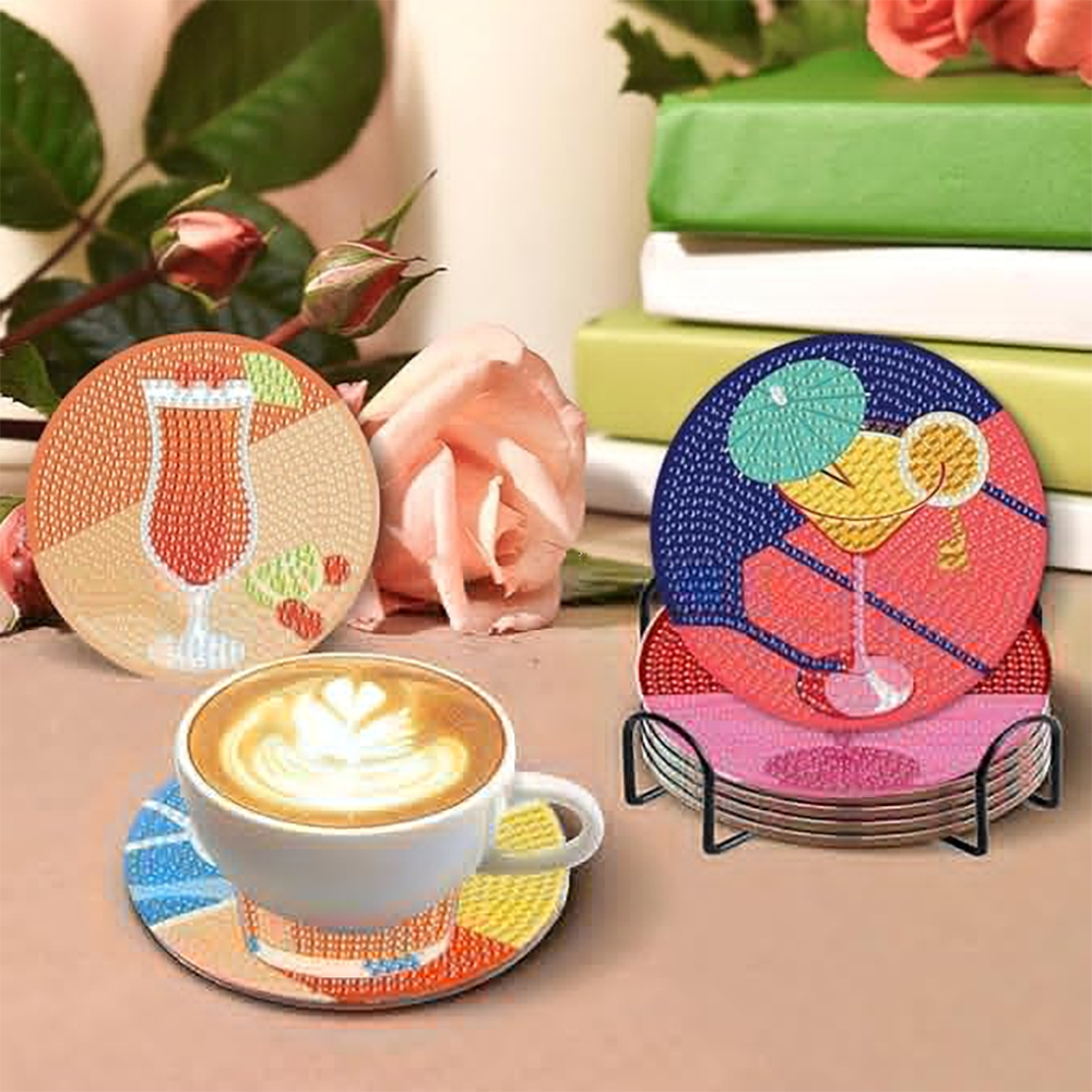DIY-Diamant-Mal-Untertasse mit Halterung