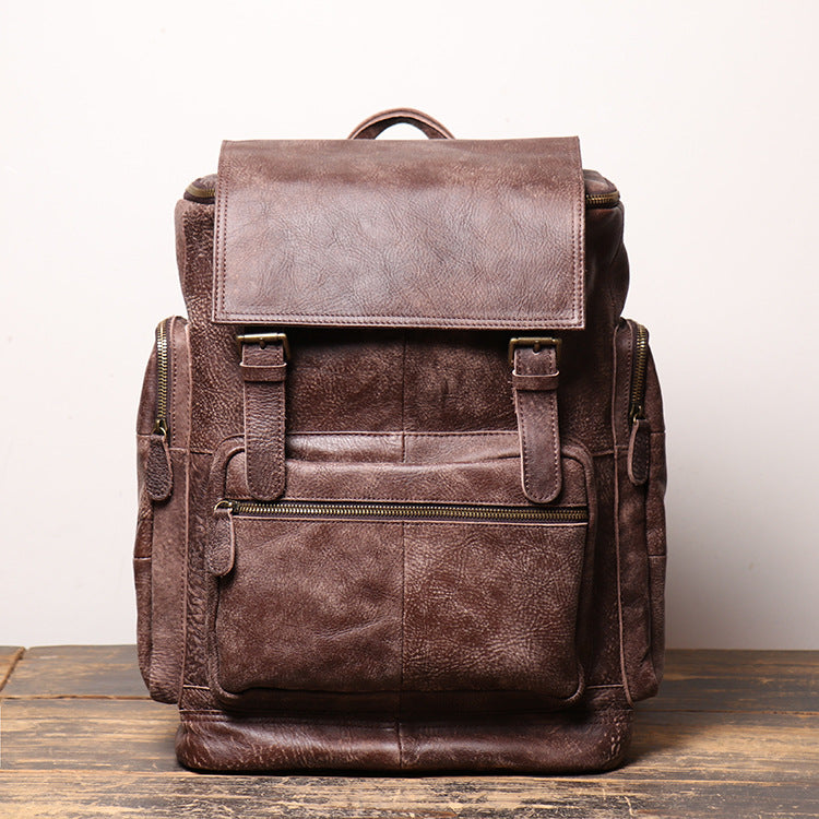 Retro-Rucksack aus Echtleder