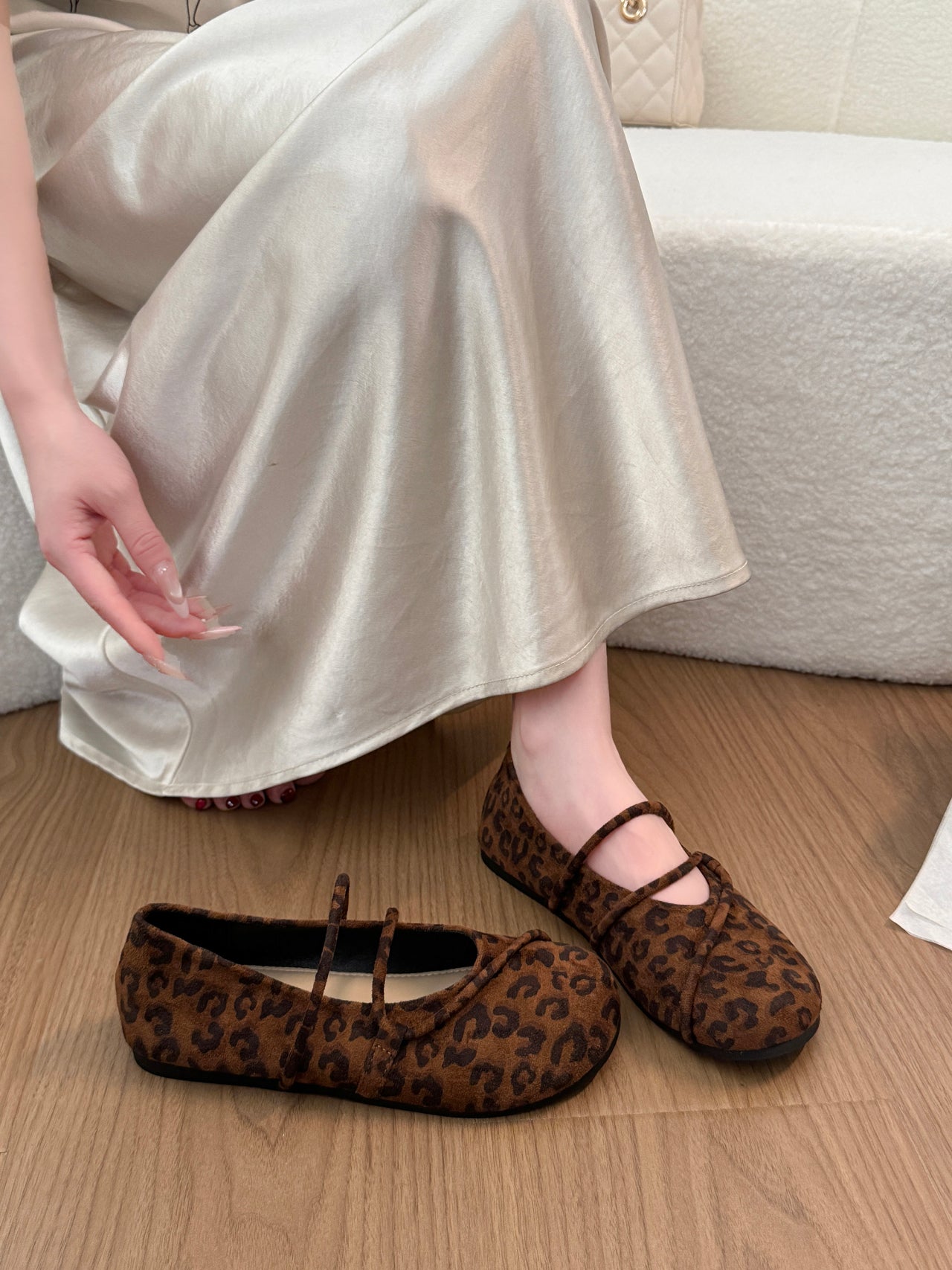 Leopard Sandalen mit weicher Sohle